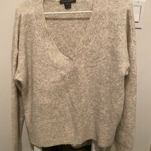 French Connection Heather Grey V-neck sweater